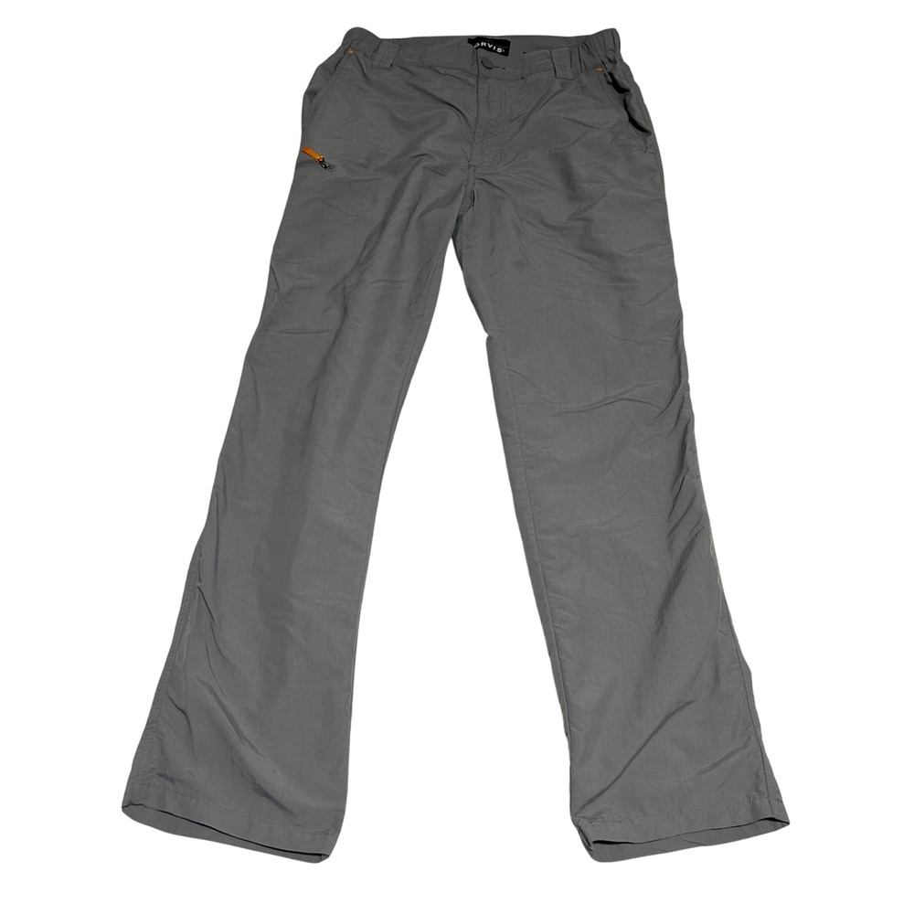 Orvis Hiking Pants Mens M 32L Grey Lightweight Outdoor Trail Trousers